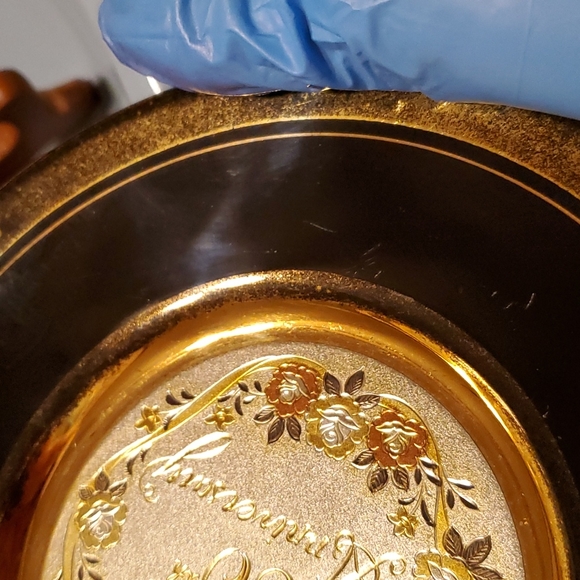 Dynasty Gallery Exclusive Original Chokin Happy 50th Anniversary-24Kt rim plate - Picture 5 of 9